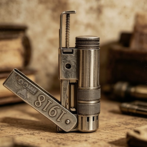 Vintage brass kerosene lighter - vintage,