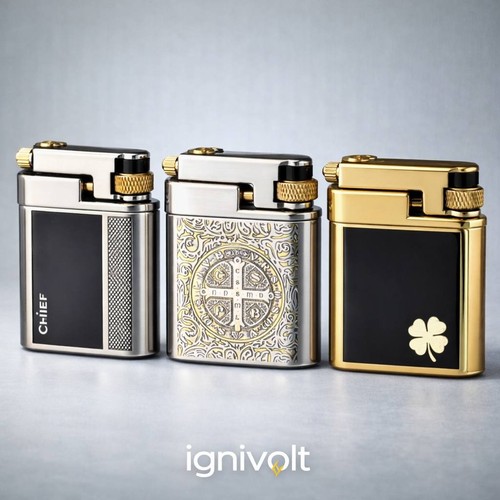 Chief brass kerosene lighter - brass,